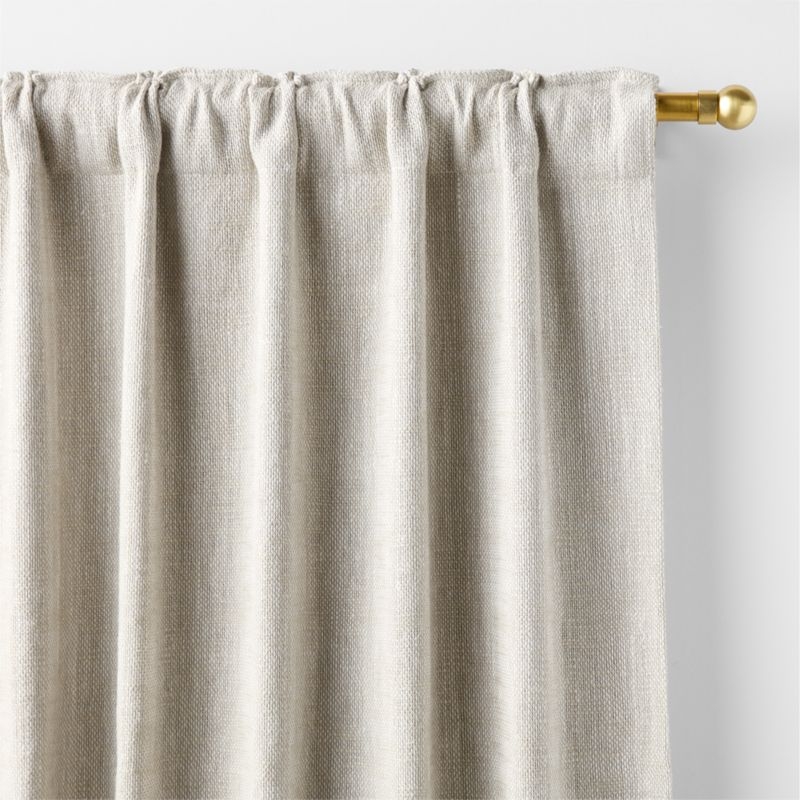 EUROPEAN FLAX ™-Certified Textured Linen Natural Window Curtain Panel 48"x96" - Image 0