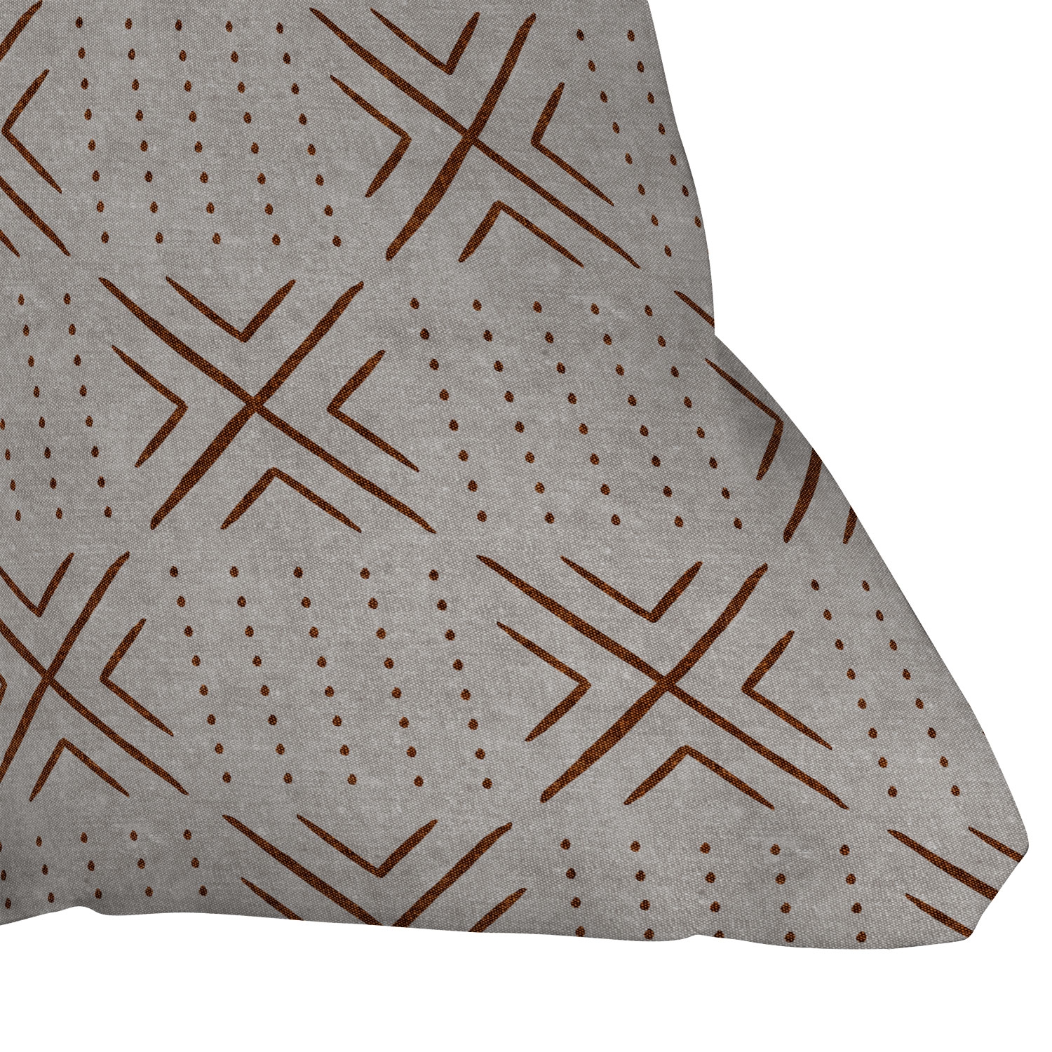 Mud Cloth Tile Stone Rust by Little Arrow Design Co - Outdoor Throw Pillow, 20" x 20" - Image 2