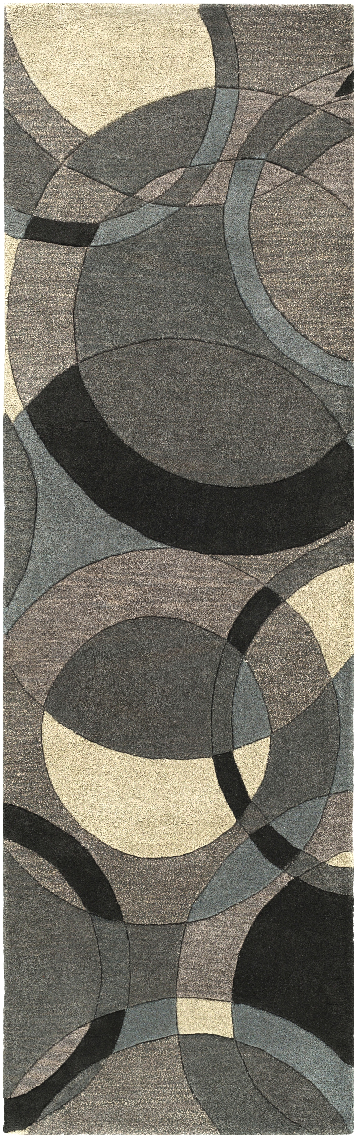 Forum Black Indoor 2'6" x 8' Handmade Rug - Image 0
