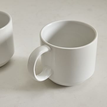 Utility Dinnerware Mug White, Set of 4 - Image 3