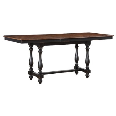 Fulford Counter Height Extendable Rubberwood Solid Wood Dining Table - Image 0