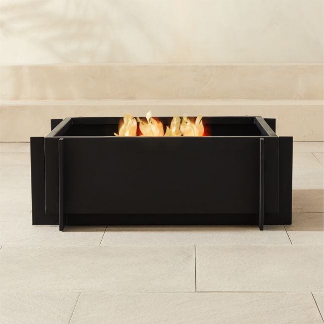 Vesta Square Black Metal Fire Pit - Image 0