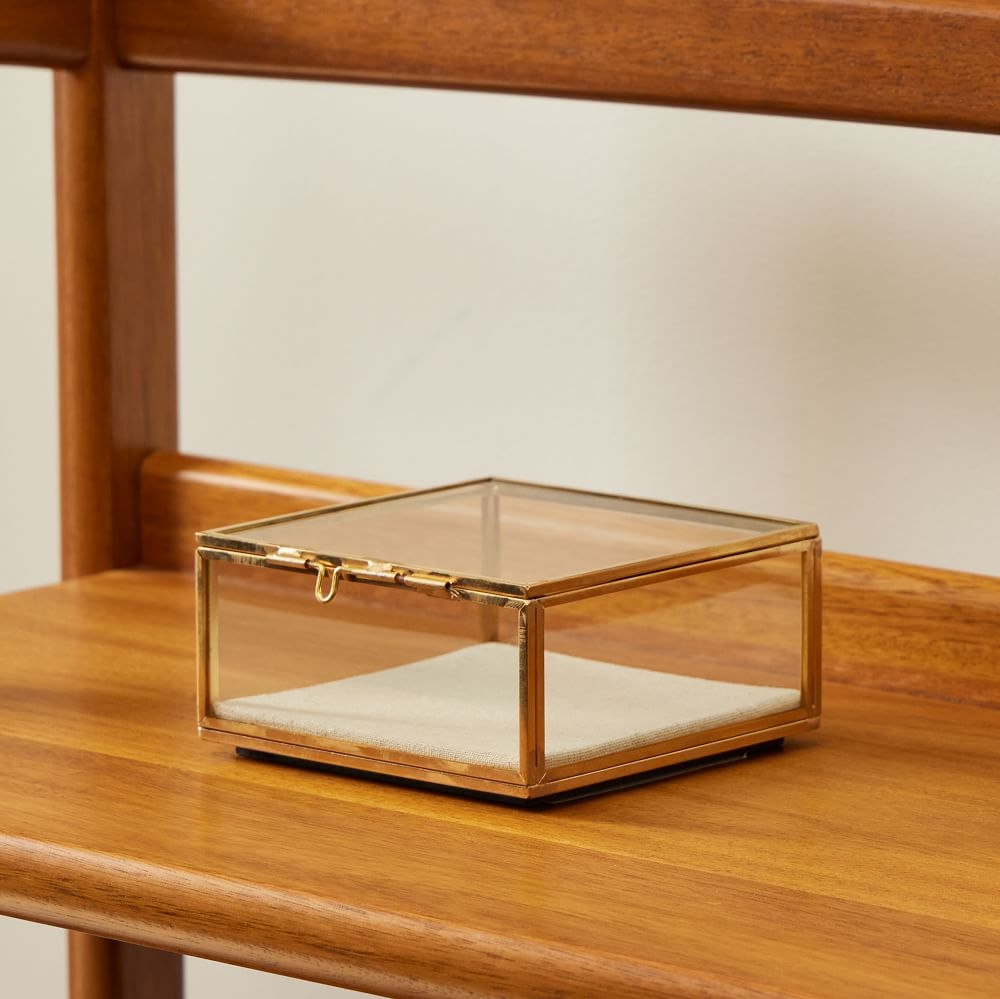 Golden Glass Shadow Box, Gold, Small Square - Image 0