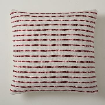 Soft Corded Pillow Cover, 20"x20", Red Stripe - Image 0