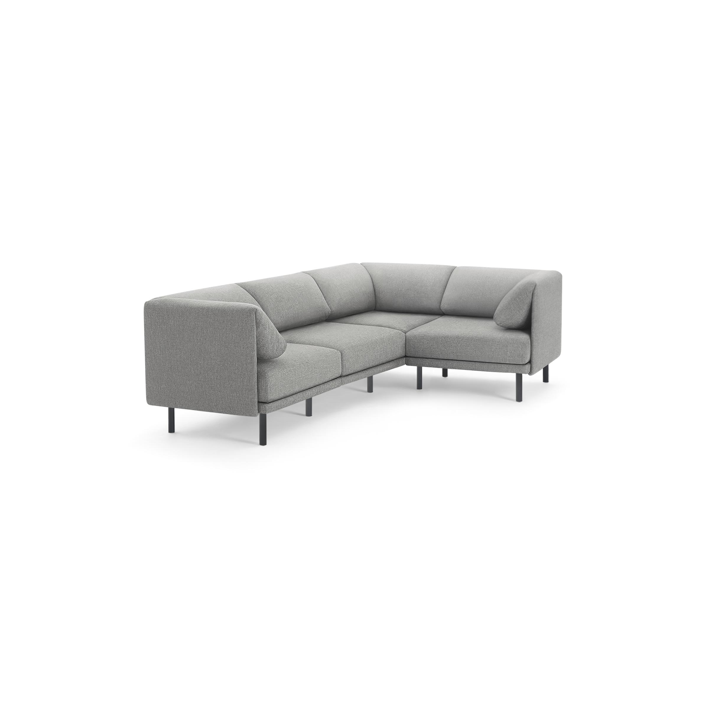 Range 4-Piece Sectional in Stone Gray - Image 0