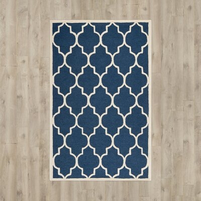 Whitchurch Hand-Tufted Wool Navy Area Rug - Image 0