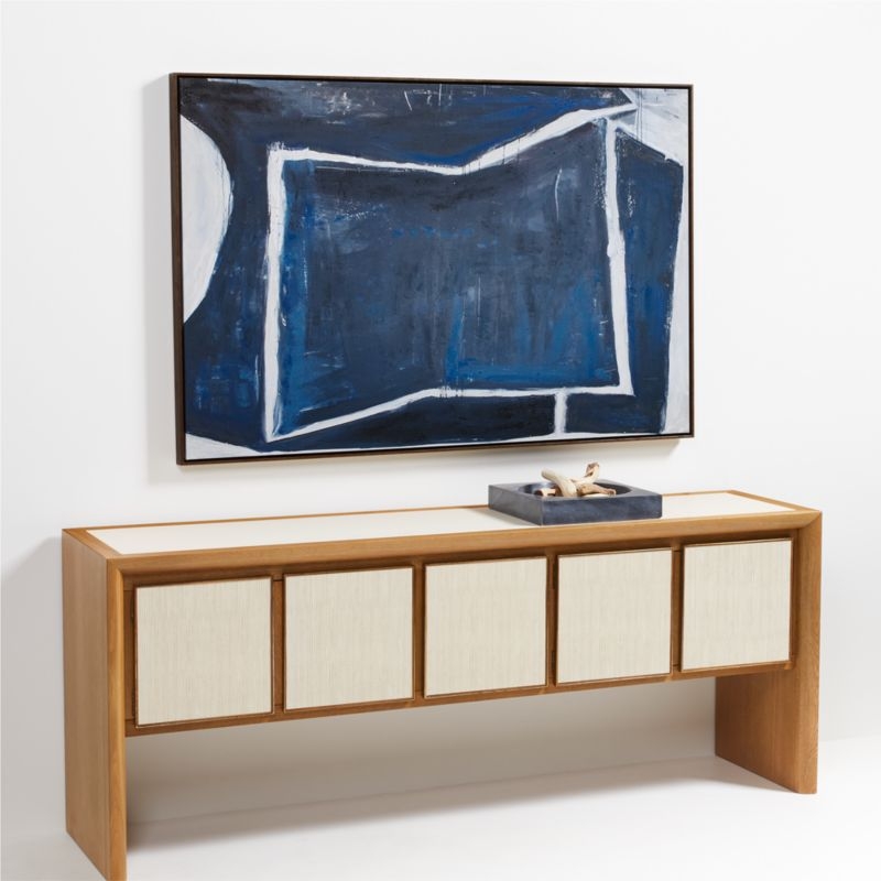 "Indigo Open Angles" Framed Wall Art Print 61.5"x41.5" by Dawn Sweitzer - Image 3