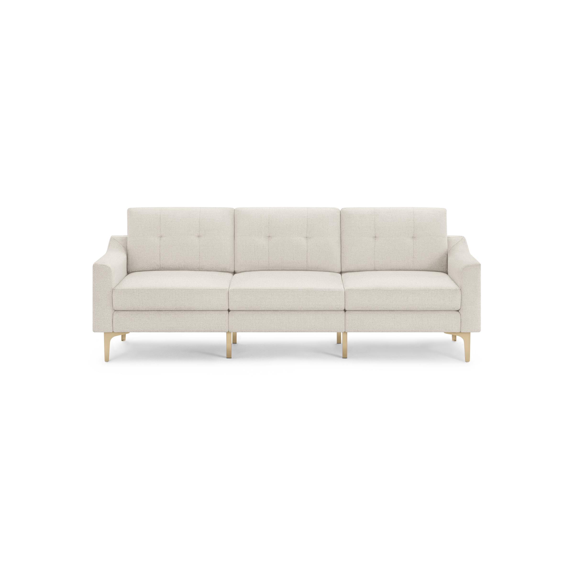 Nomad Sofa in Ivory, Brass Legs - Image 0