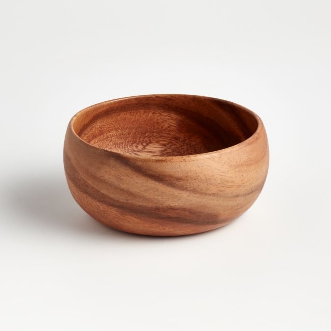 Tondo 5.75" Small Acacia Wood Serving Bowl - Image 0