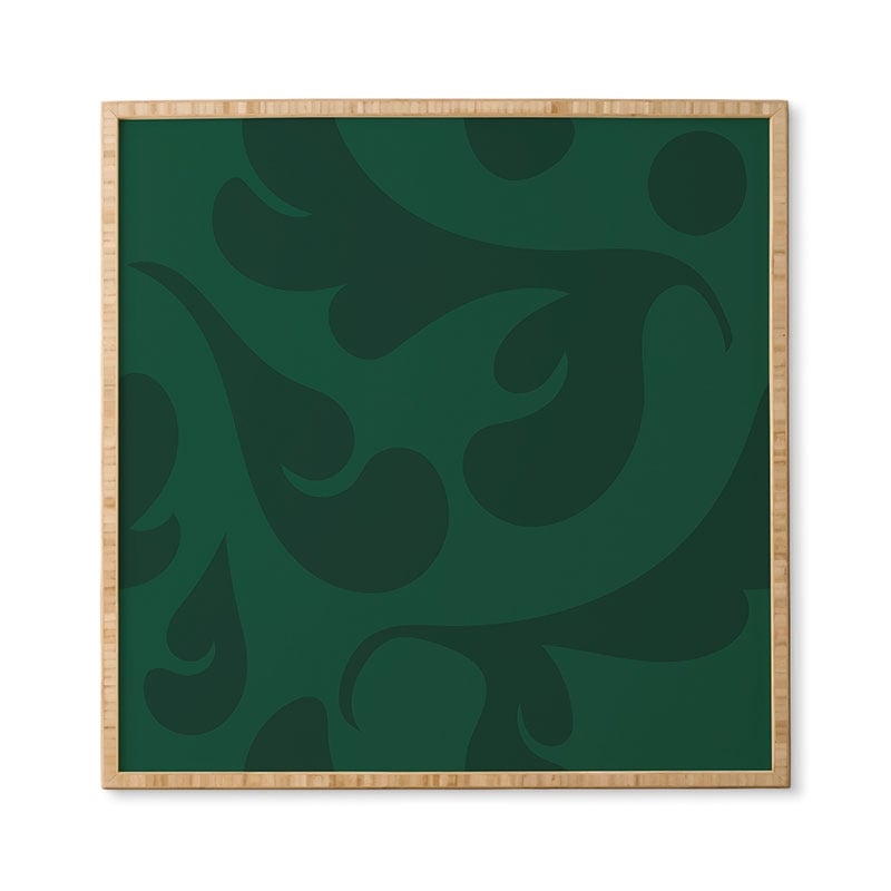 Playful Green by Camilla Foss - Framed Wall Art Basic White 20" x 20" - Image 4