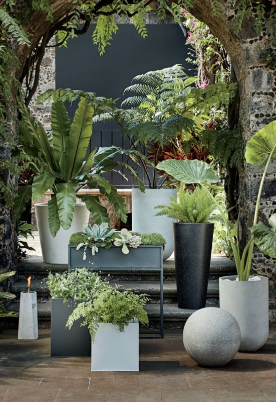 Seminyak Grey Cement Indoor/Outdoor Planter Oversized - Image 3