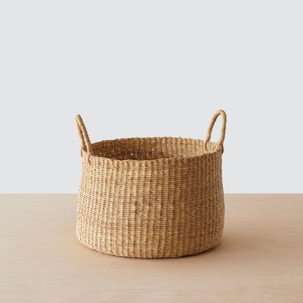 The Citizenry Bolga Floor Baskets Set of 2 | Medium/Large | Tan - Image 2