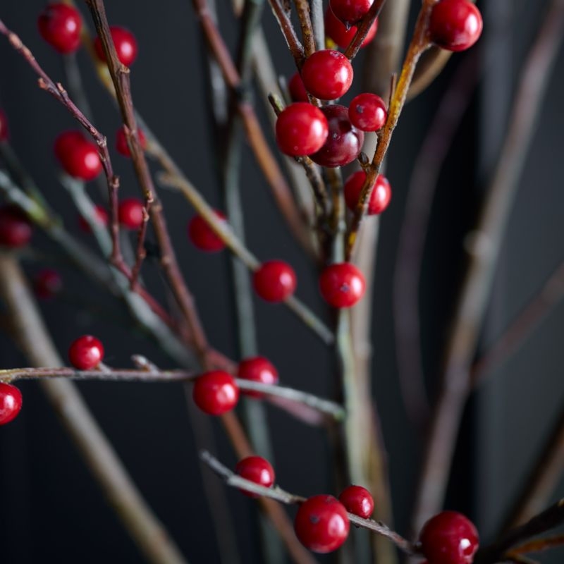 Faux Red Berry Stem 39" - Image 6