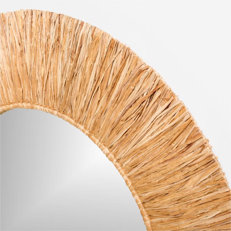 Ravi Raffia 36" Round Wall Mirror - Image 2