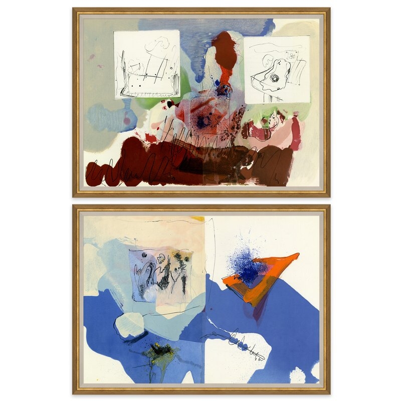 Soicher Marin 'Homage IV and V' - 2 Piece Picture Frame Painting Print Set on Paper - Image 0