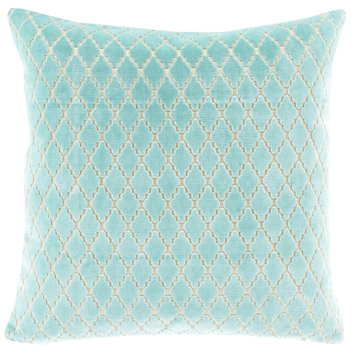 Velvet Antique Lattice FBA-001 20"L x 20"W Pillow Cover - Image 0