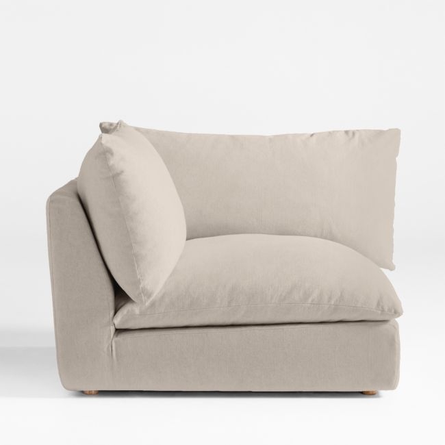 Unwind Corner Slipcovered Sectional Piece - Image 0