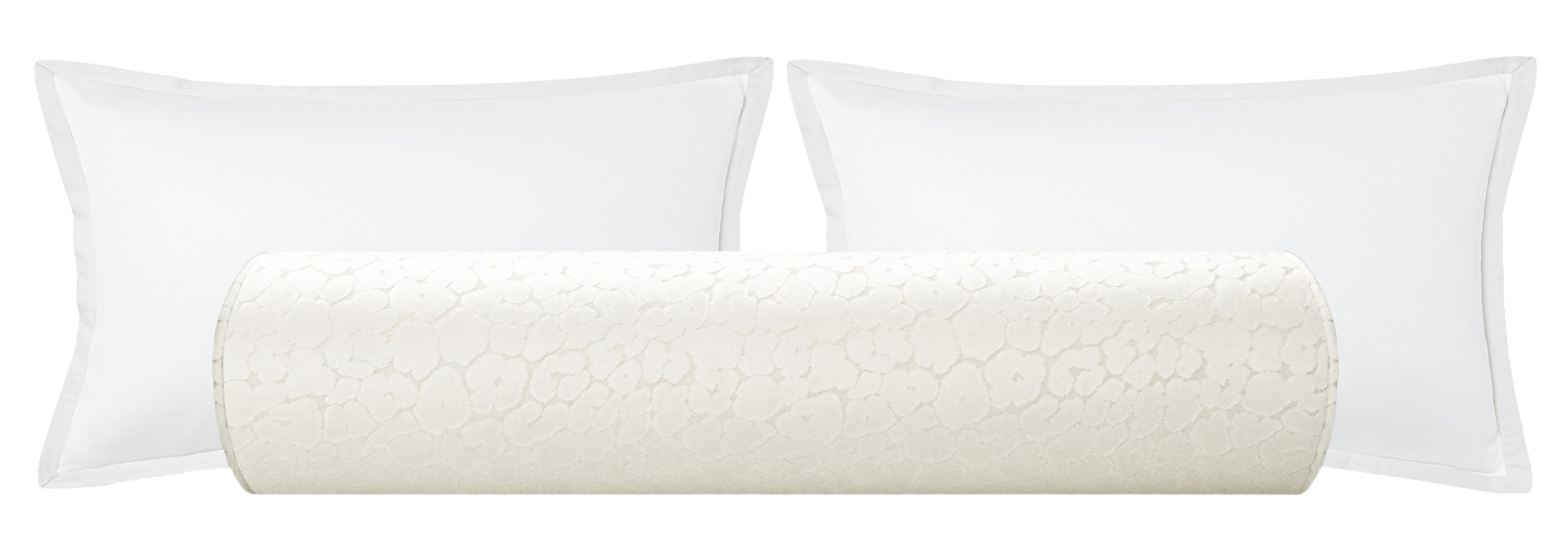 THE BOLSTER :: LEOPARD CUT VELVET // ALABASTER - BY THE YARD - Image 0