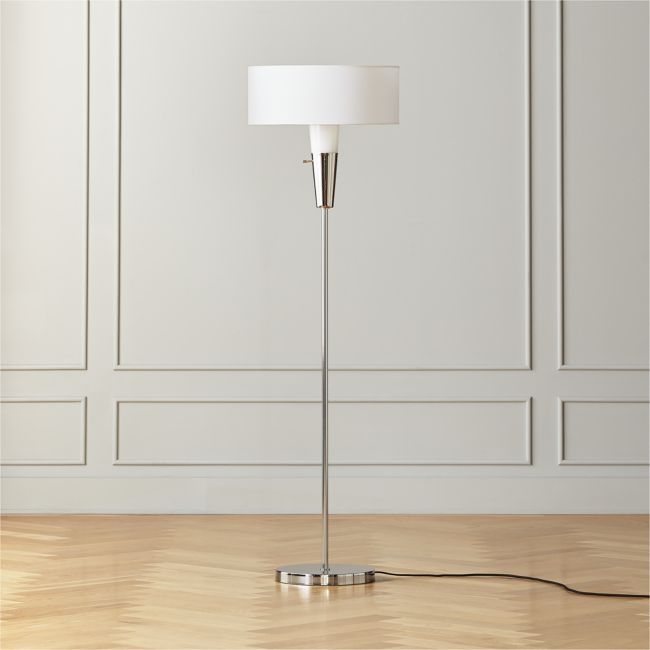 Exposior Polished Nickel Floor Lamp Model 2001 - Image 0