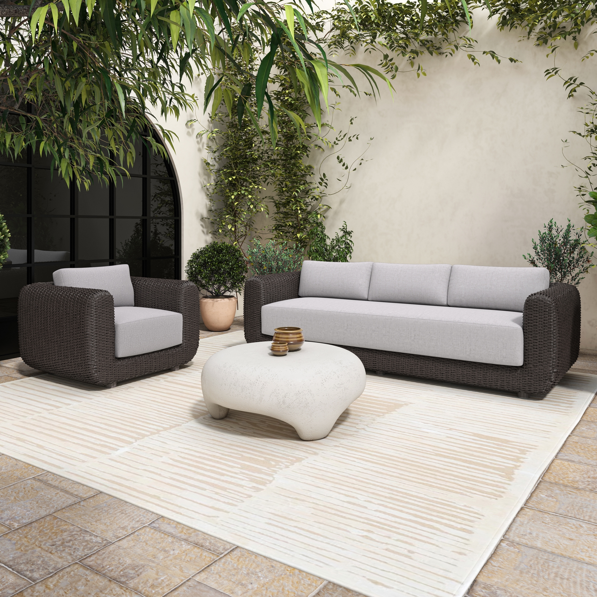 Ines Outdoor Coffee Table White - Image 8
