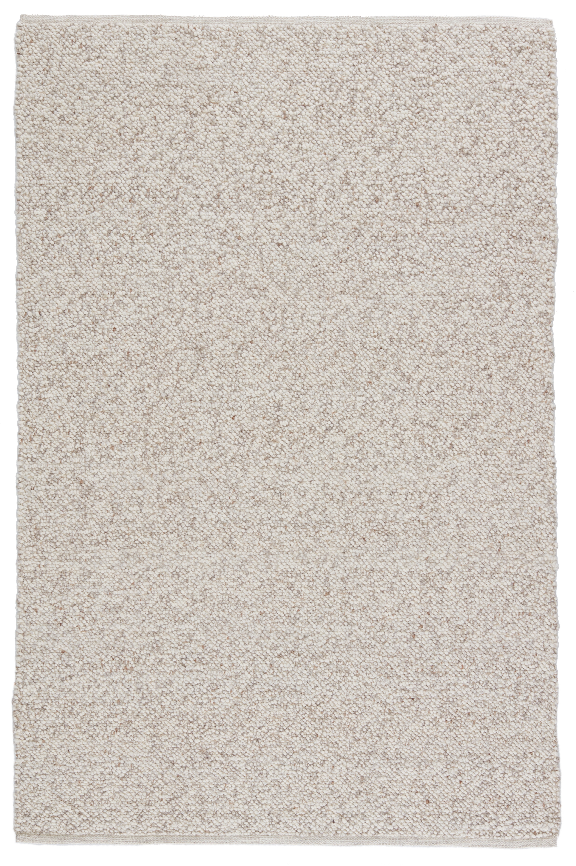 Hadren Handmade Solid White/ Light Gray Area Rug (5'X8') - Image 0