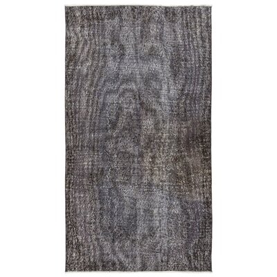 One-of-a-Kind Hand-Knotted 1960s Gray 3'2" x 6'2" Area Rug - Image 0