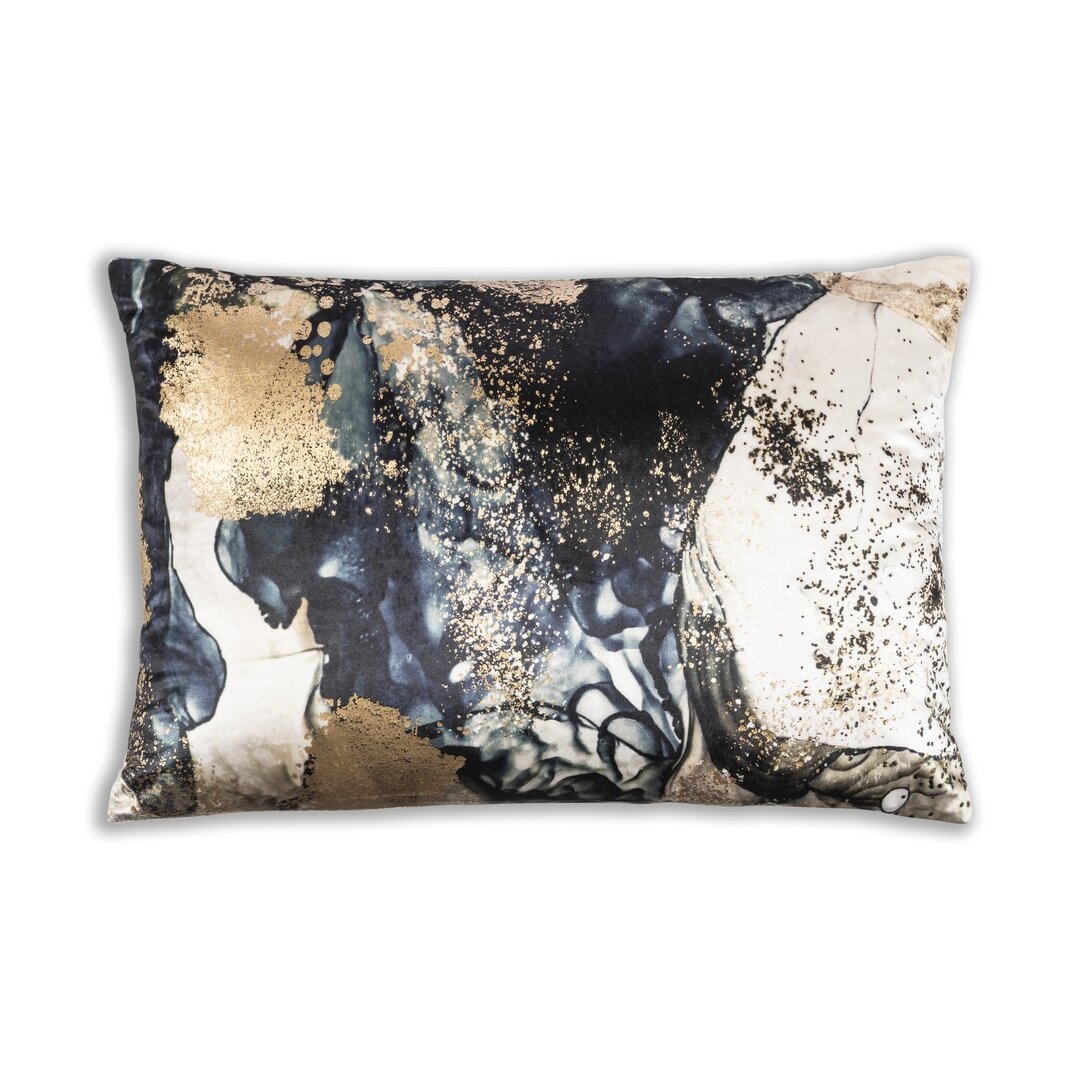 "Cloud9 Design Noor Metallic Rectangular Velvet Pillow Cover & Insert" - Image 0