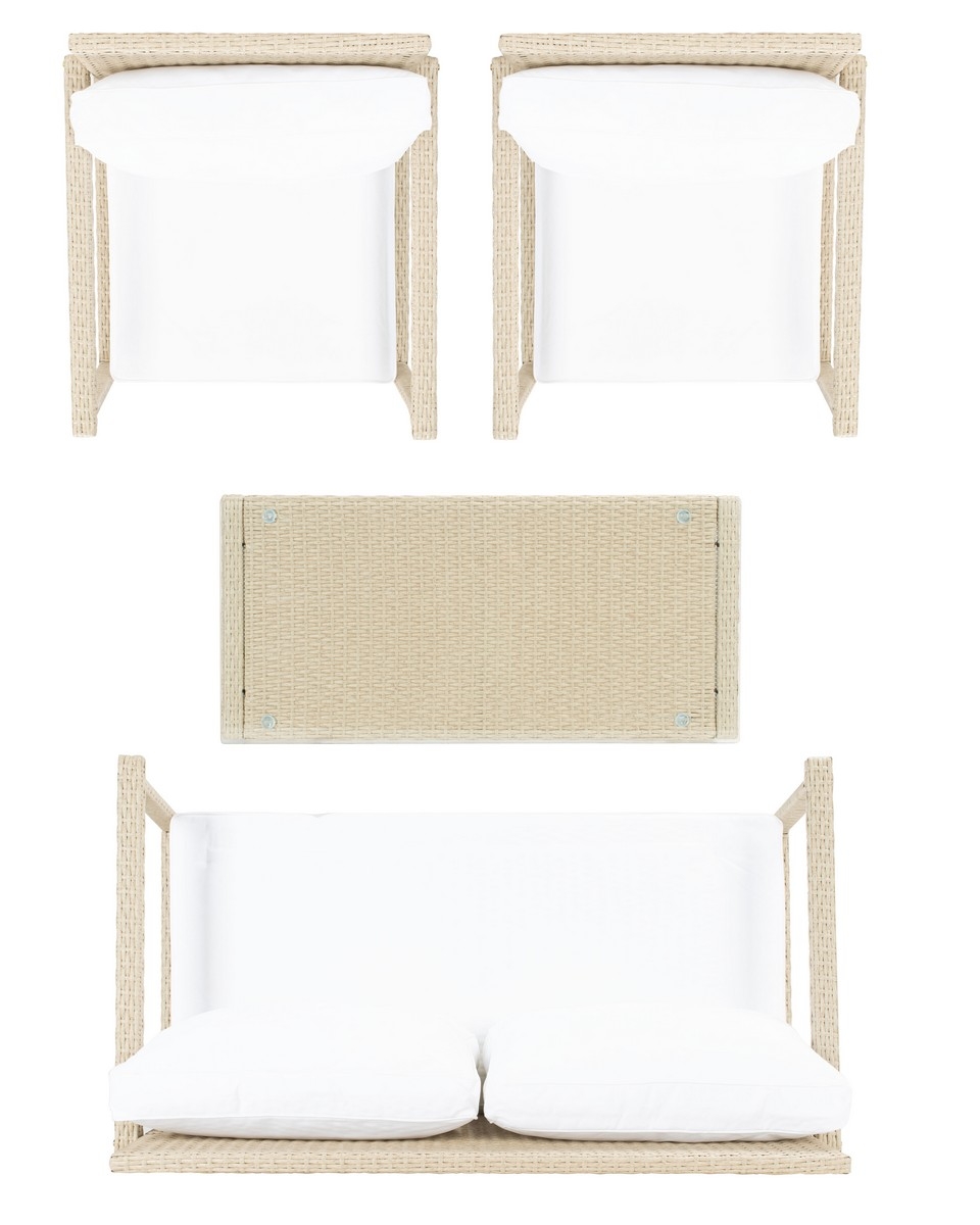 Garnen 4 Pc Living Set - Grey / White - Safavieh - Image 7