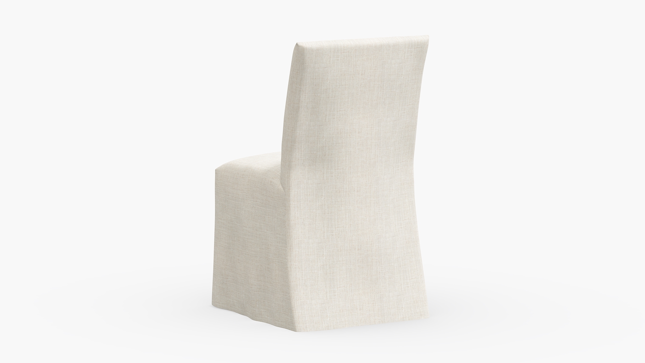 Slipcovered Dining Chair, Talc Everyday Linen - Image 3