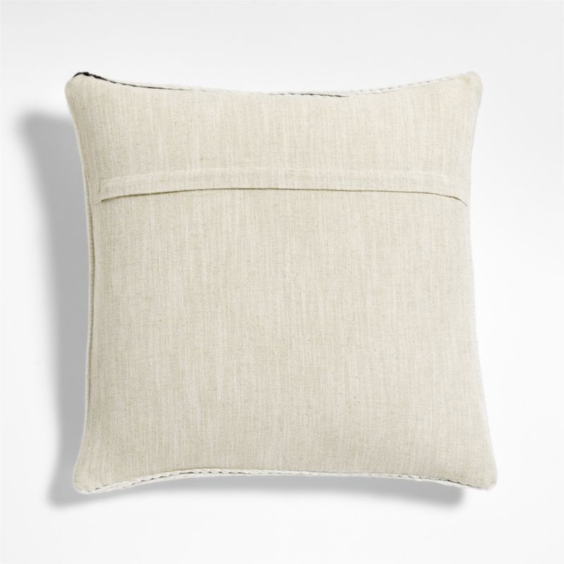 Tree Kilim 20"x20" Spruce Green and Arctic Ivory Throw Pillow with Feather Insert - Image 3