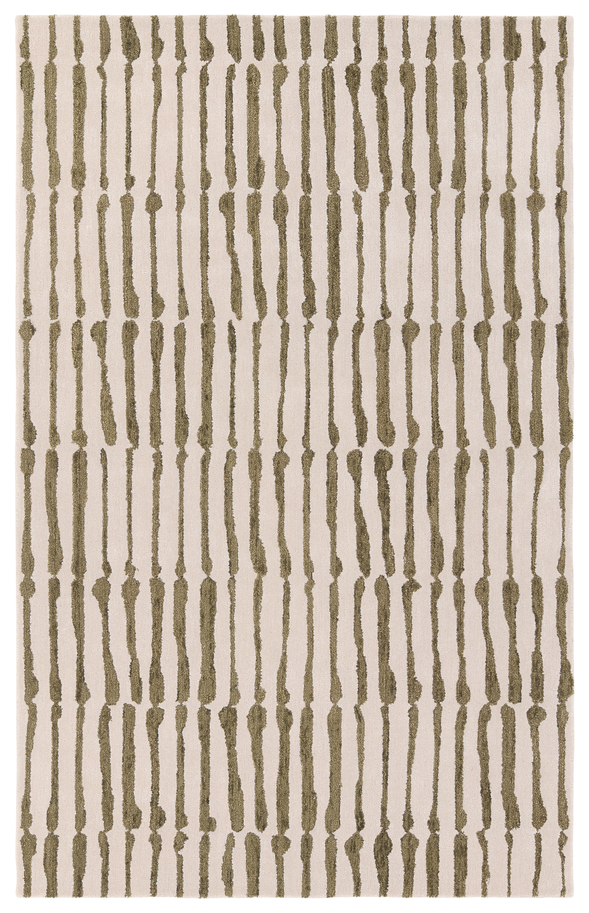 Nikki Chu by Saville ENK17 Handmade Tribal Green Area Rug (6'x9') - Image 0