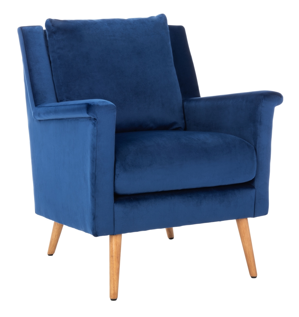 Astrid Mid Century Arm Chair - Navy / Natural - Safavieh - Image 5