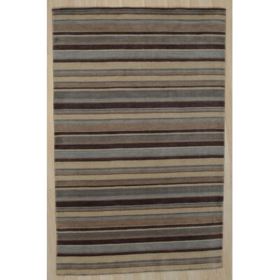 Mayssa Striped Handmade Kilim Wool Brown/Gray Area Rug - Image 0