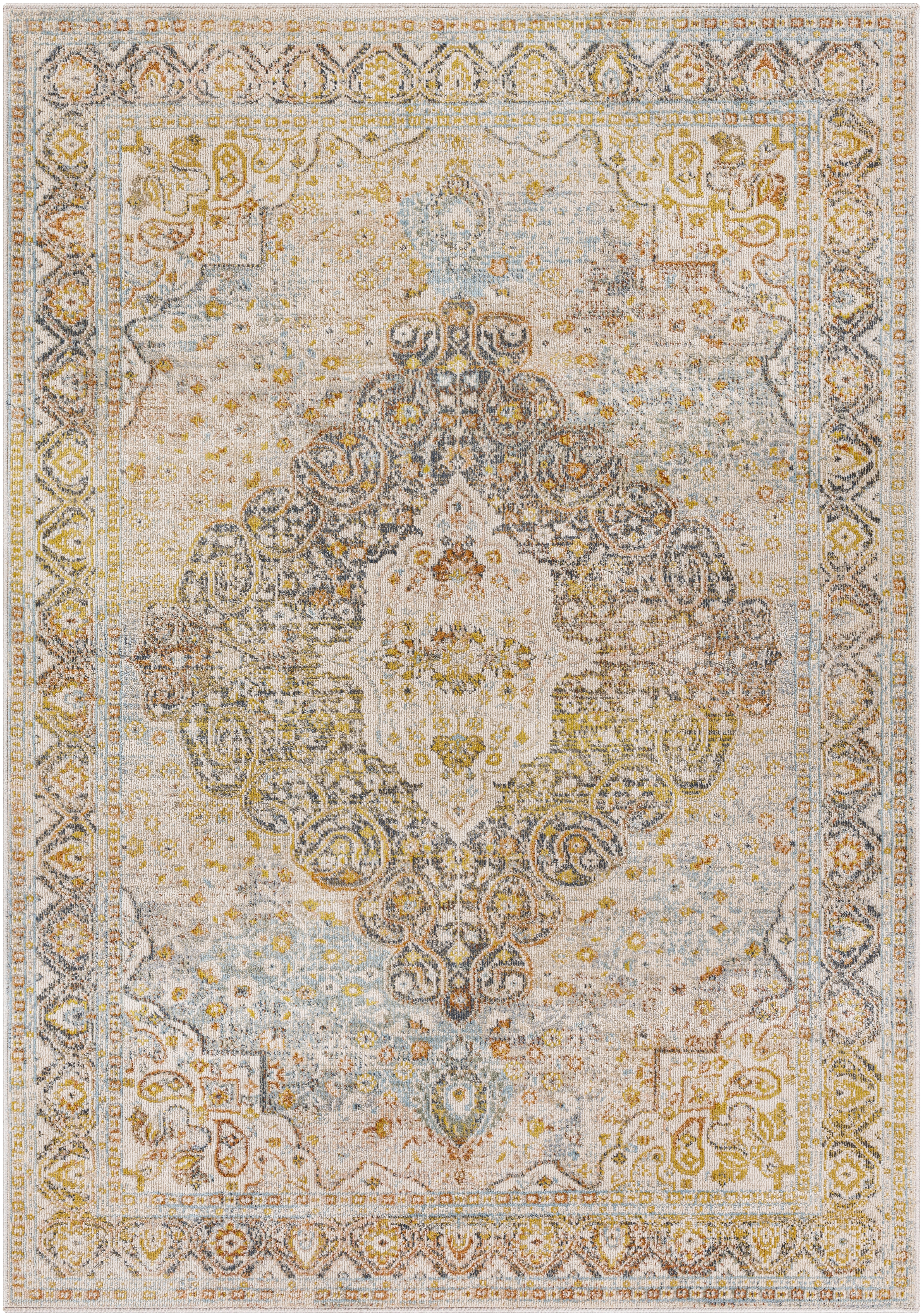 Jamila Beige Indoor 9'2" x 12' Machine Woven Rug - Image 0