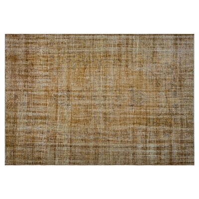 One-of-a-Kind Trudie Hand-Knotted 1960s Turkish Light Brown 6'2" x 9'0" Area Rug - Image 0