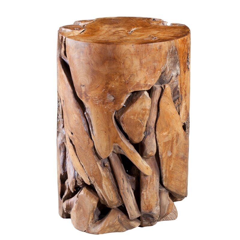 Phillips Collection Chunk Teak Side Table Round - Image 0