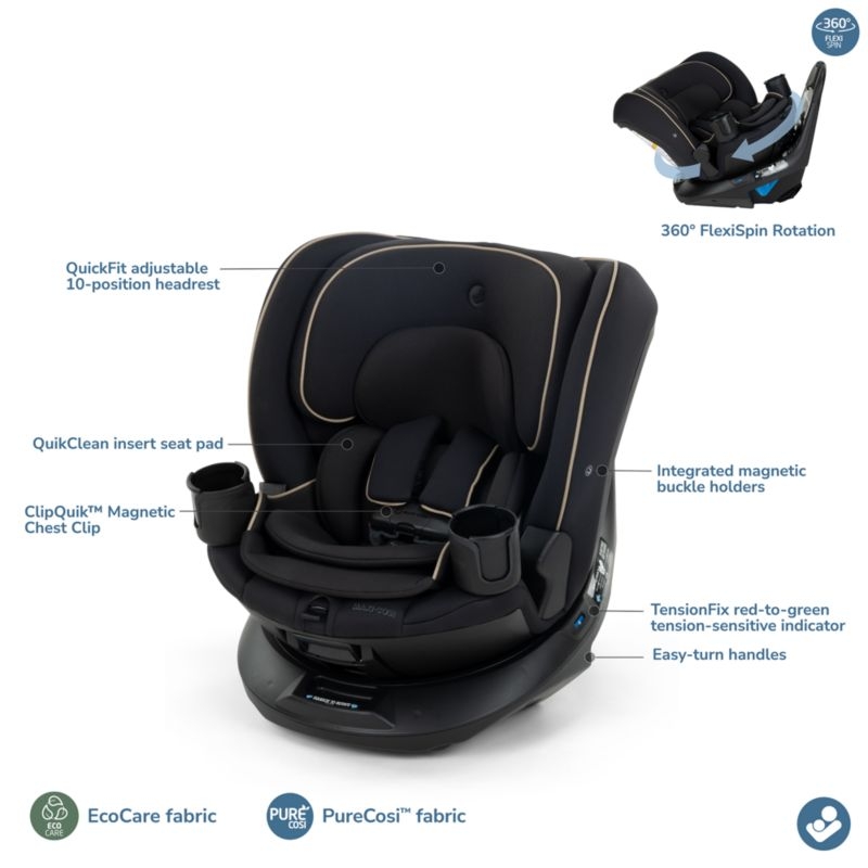 Maxi-Cosi Andi Caspian Caviar 360 Rotating All-in-One Convertible Baby Car Seat - Image 3