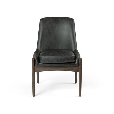 Maturin Leather Side Chair in Black - Image 0