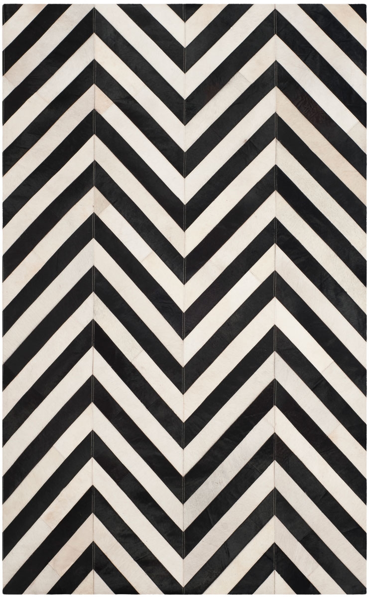 Safavieh Hand Woven Area Rug, STL122A, White/Black, 5' X 8' - Image 0