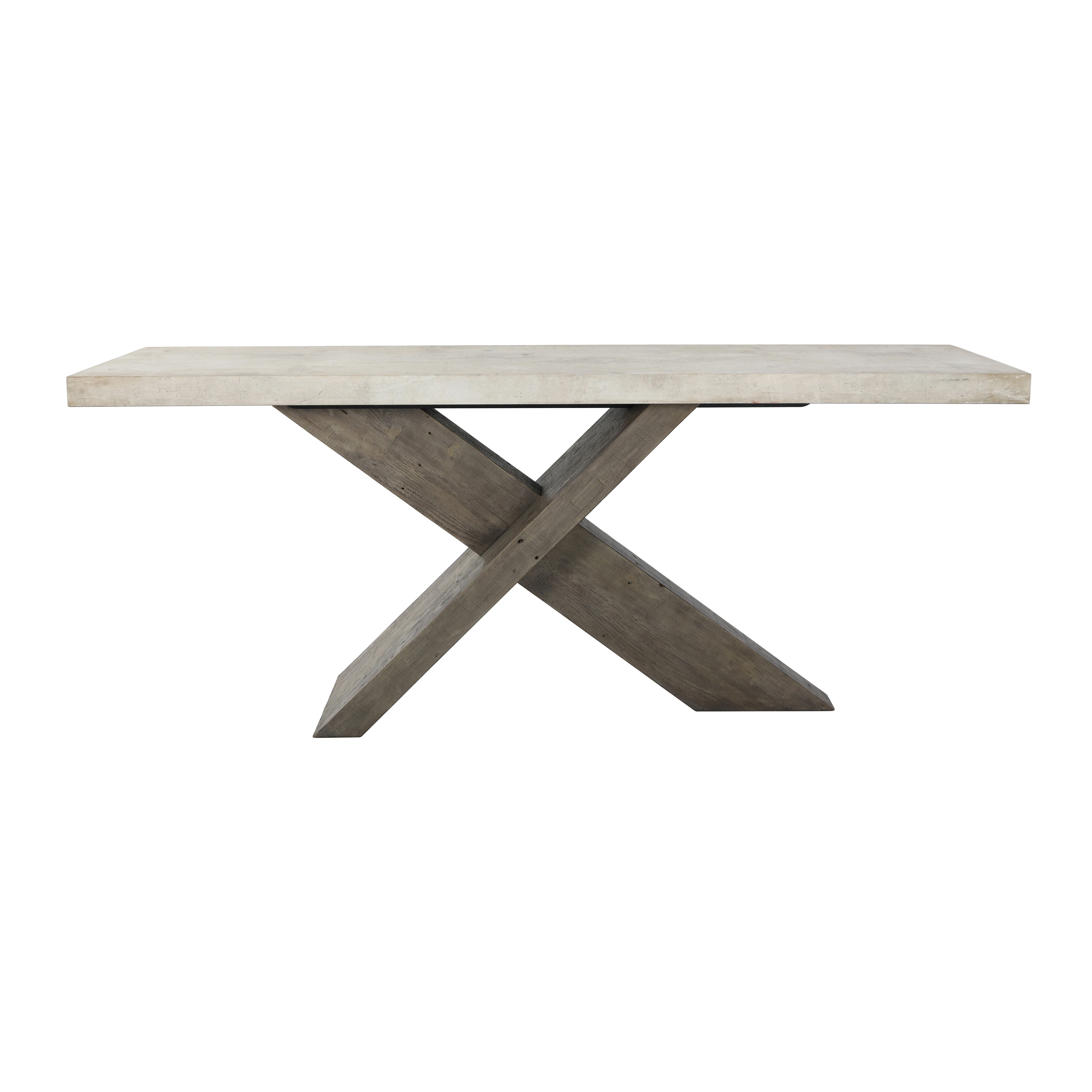 Durant Console Table Distressed Gray/Antique White - Image 1