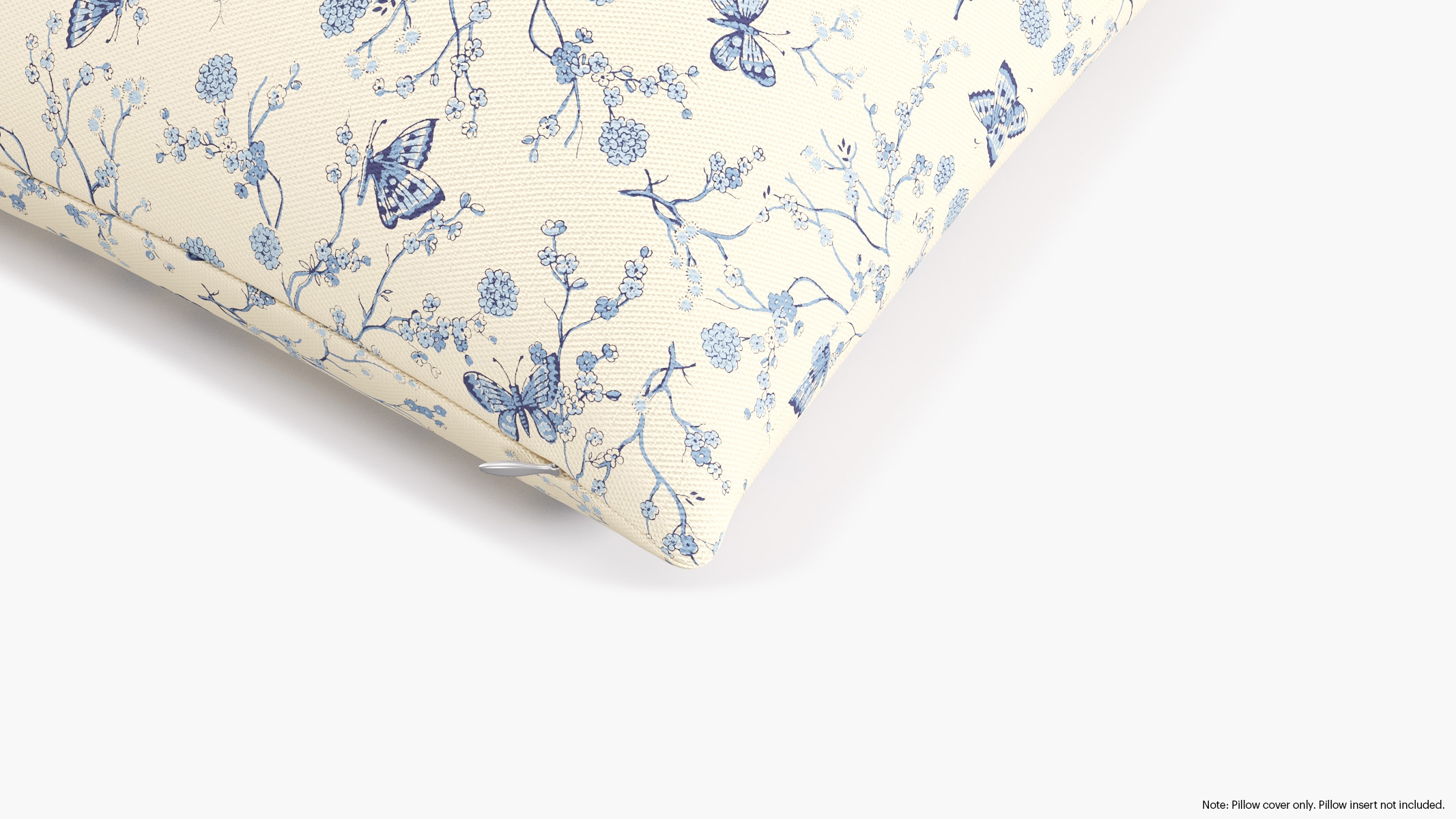 Throw Pillow Cover 20", Delft Mariposa, 20" x 20" - Image 1