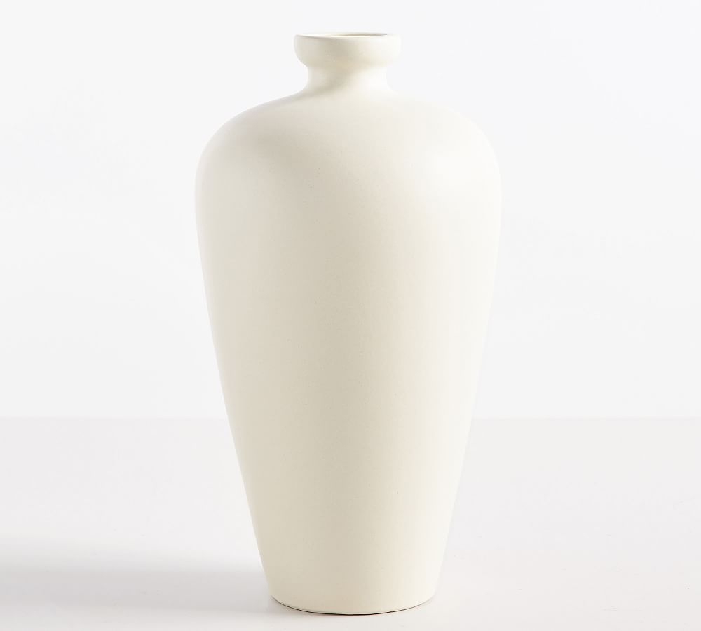 Dalton Ceramic Vase, Vanilla, Tall, 18.25"H - Image 0
