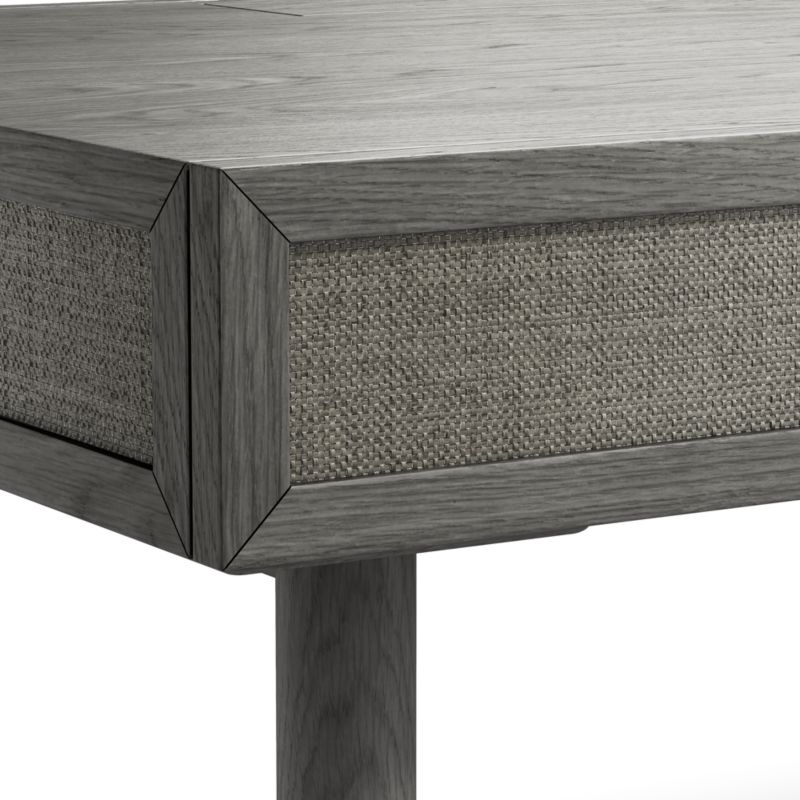Emmer 48" Charcoal Oak Desk with Outlet - Image 4