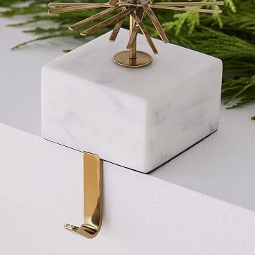 Stocking Holder, Marble + Brass - Image 3