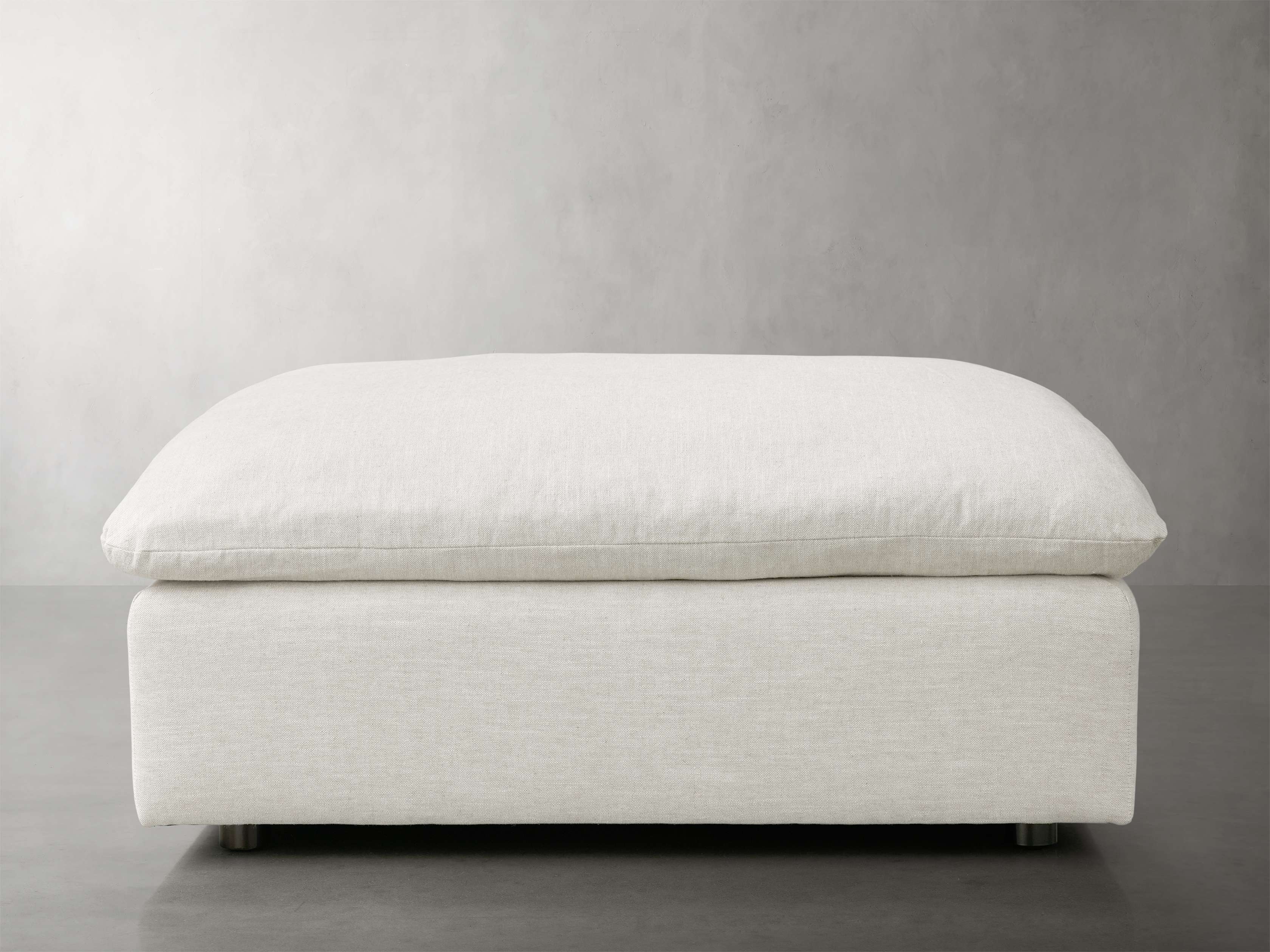 Calistoga Ottoman in Upholstered Natural  Cleary Oyster - Image 0