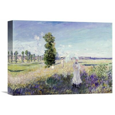 'La Promenade (Argenteuil), 1875' by Claude Monet Painting Print on Wrapped Canvas - Image 0