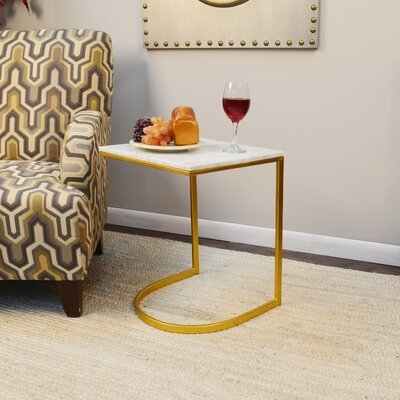 Mance Marble Top C Table End Table - Image 0