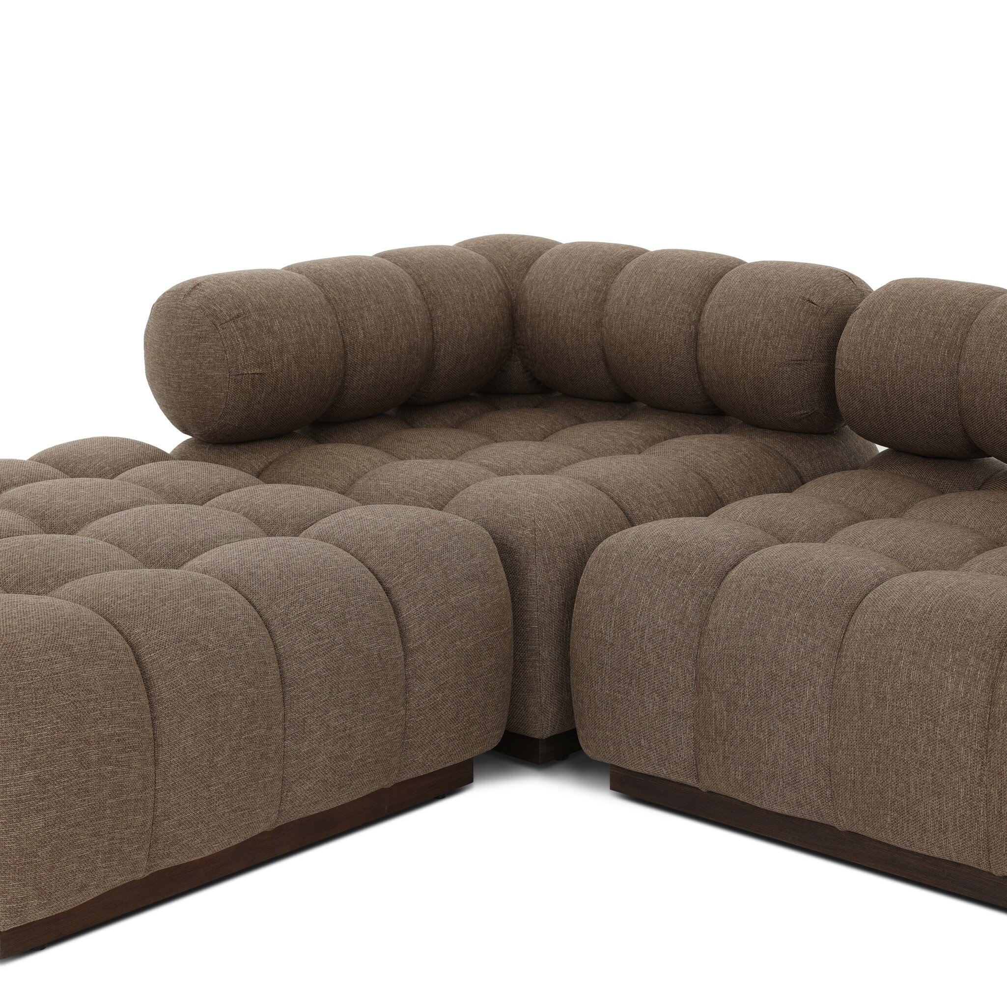 Roma Outdoor 3-Piece Sectional - Ellor Brown - Image 6
