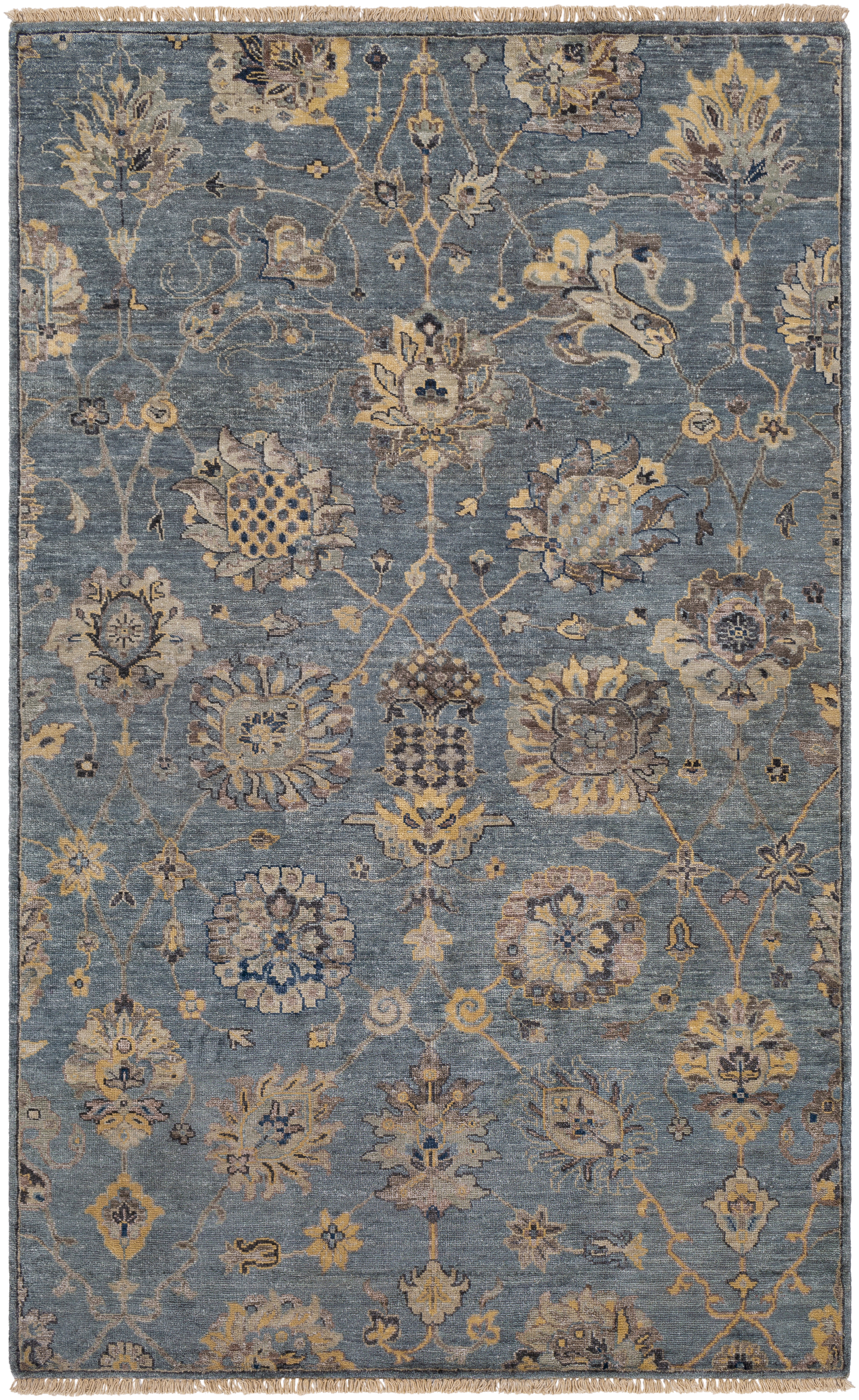 Theodora Gray Indoor 5' x 8' Handmade Rug - Image 0