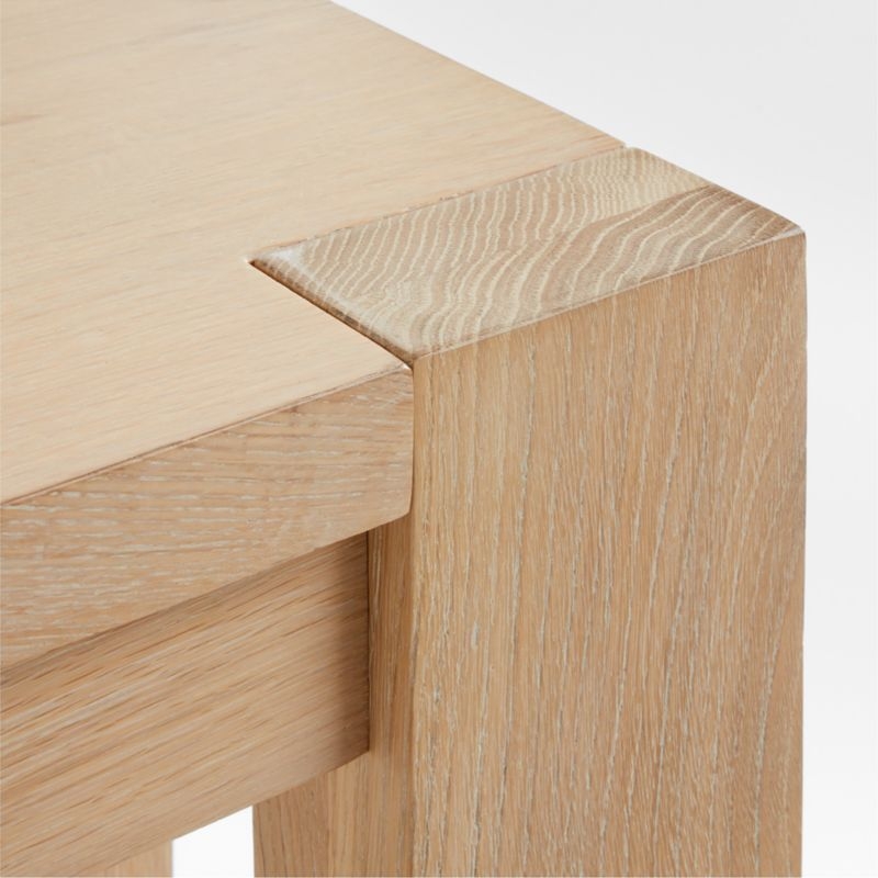 Terra Natural White Oak Wood Side Table - Image 2